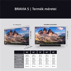 Sony 65" Bravia 5 K65XR55B 4K UHD Smart Mini LED TV