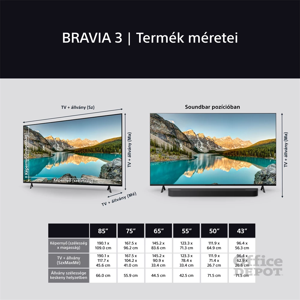 Sony 85" Bravia 3 K85S35BP 4K UHD Smart LED TV