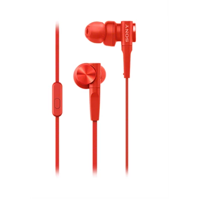 Sony MDRXB55APR Extra Bass mikrofonos piros fülhallgató Sony MDRXB55APR Extra Bass mikrofonos piros fülhallgató