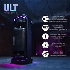 Sony SRSULT1000.CEL ULT TOWER 10 Ultimate Bluetooth party hangszóró vezeték nélküli mikrofonnal Sony SRSULT1000.CEL ULT TOWER 10 Ultimate Bluetooth party hangszóró vezeték nélküli mikrofonnal