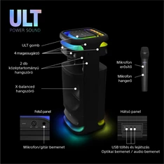 Sony SRSULT1000.CEL ULT TOWER 10 Ultimate Bluetooth party hangszóró vezeték nélküli mikrofonnal Sony SRSULT1000.CEL ULT TOWER 10 Ultimate Bluetooth party hangszóró vezeték nélküli mikrofonnal