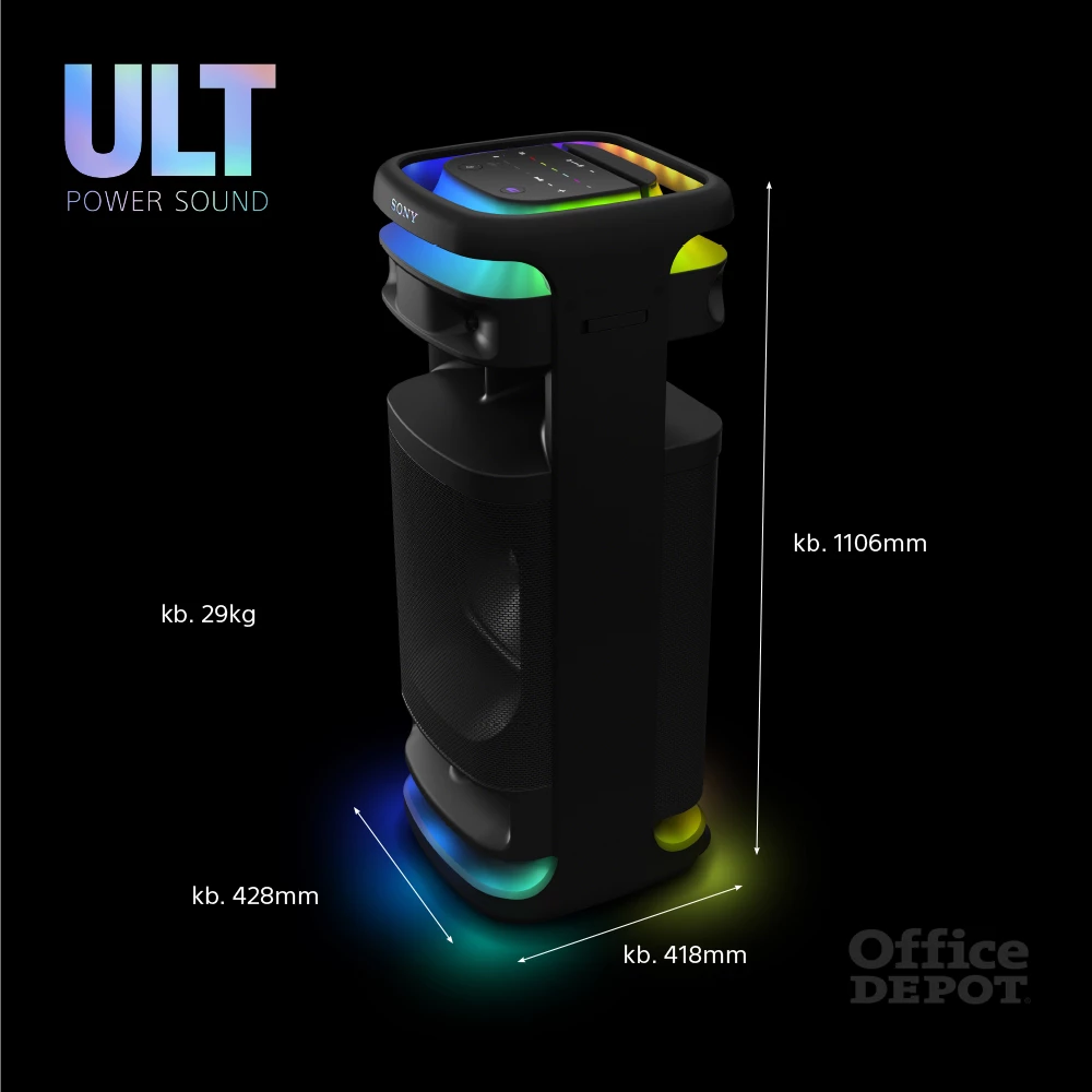 Sony SRSULT1000.CEL ULT TOWER 10 Ultimate Bluetooth party hangszóró vezeték nélküli mikrofonnal