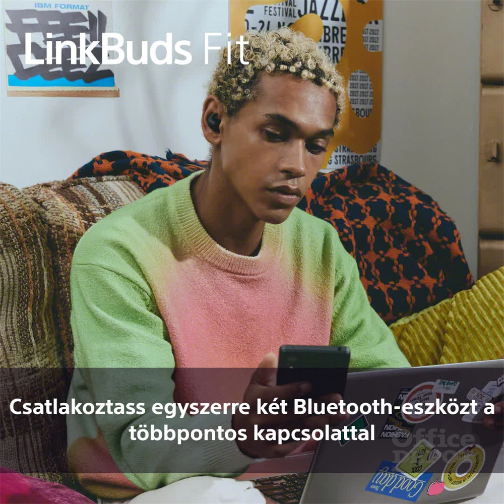 Sony WF-LS910N Linkbuds Fit zajszürős True Wireless Bluetooth zöld fülhallgató