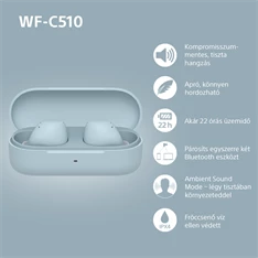 Sony WFC510L.CE7 True Wireless Bluetooth kék fülhallgató Sony WFC510L.CE7 True Wireless Bluetooth kék fülhallgató
