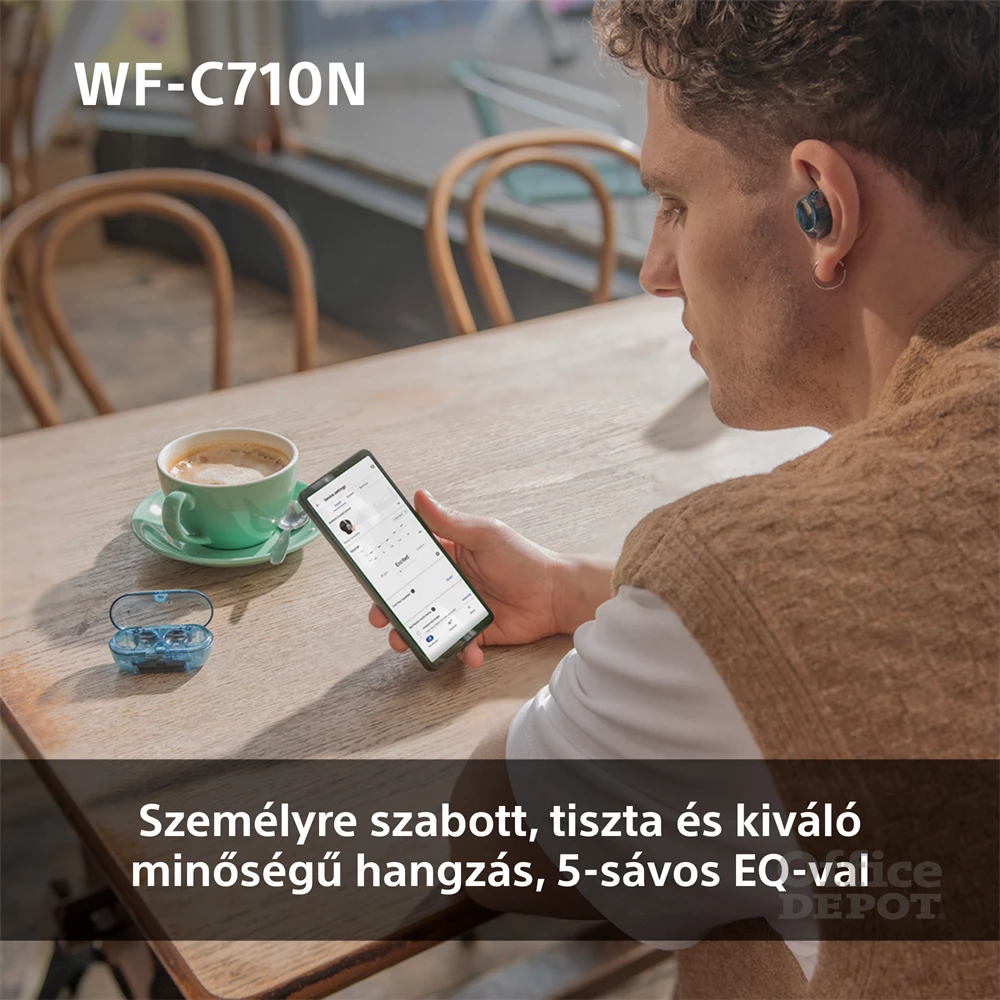 Sony WFC710 True Wireless Bluetooth zajszűrős fehér fülhallgató