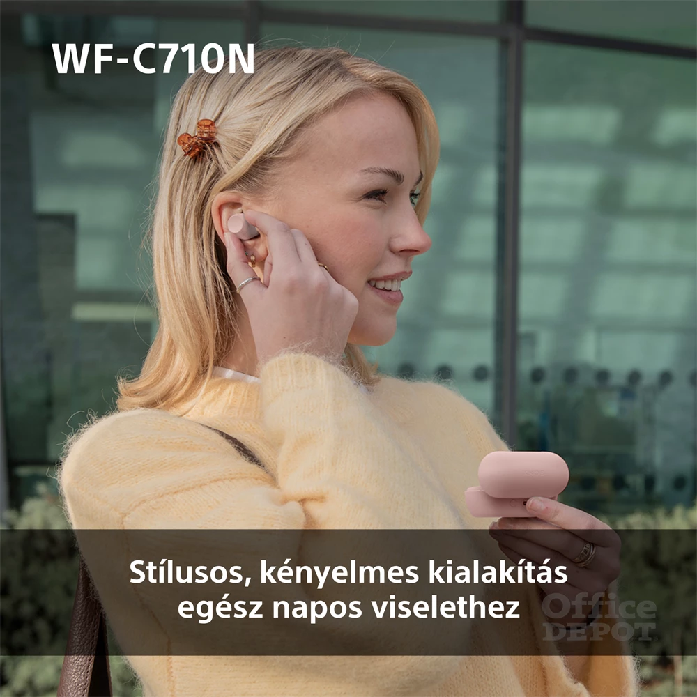 Sony WFC710 True Wireless Bluetooth zajszűrős fehér fülhallgató