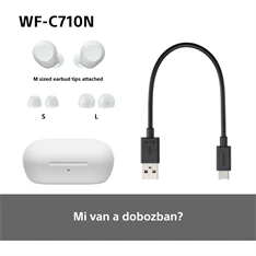 Sony WFC710 True Wireless Bluetooth zajszűrős fehér fülhallgató