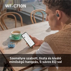 Sony WFC710 True Wireless Bluetooth zajszűrős üvegkék fülhallgató Sony WFC710 True Wireless Bluetooth zajszűrős üvegkék fülhallgató