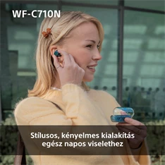 Sony WFC710 True Wireless Bluetooth zajszűrős üvegkék fülhallgató Sony WFC710 True Wireless Bluetooth zajszűrős üvegkék fülhallgató
