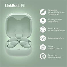 Sony WF-LS910N Linkbuds Fit zajszürős True Wireless Bluetooth zöld fülhallgató Sony WF-LS910N Linkbuds Fit zajszürős True Wireless Bluetooth zöld fülhallgató