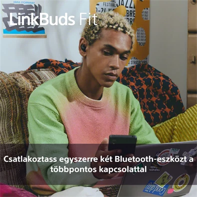 Sony WF-LS910N Linkbuds Fit zajszürős True Wireless Bluetooth zöld fülhallgató Sony WF-LS910N Linkbuds Fit zajszürős True Wireless Bluetooth zöld fülhallgató