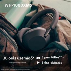 Sony WH-1000XM5 Bluetooth éjkék fejhallgató Sony WH-1000XM5 Bluetooth éjkék fejhallgató