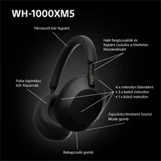 Sony WH-1000XM5 Bluetooth fekete fejhallgató Sony WH-1000XM5 Bluetooth fekete fejhallgató
