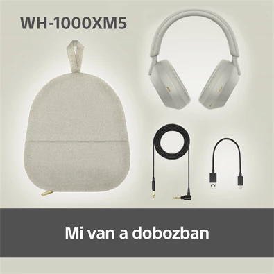 Sony WH-1000XM5 Bluetooth platina ezüst fejhallgató Sony WH-1000XM5 Bluetooth platina ezüst fejhallgató