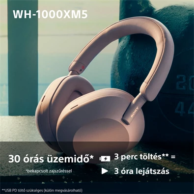 Sony WH-1000XM5 Bluetooth rózsaszín fejhallgató Sony WH-1000XM5 Bluetooth rózsaszín fejhallgató