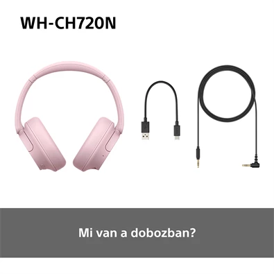 Sony WHCH720NP Bluetooth zajszűrős rózsaszín fejhallgató Sony WHCH720NP Bluetooth zajszűrős rózsaszín fejhallgató