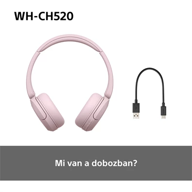 Sony WH-CH520 Bluetooth rózsaszín fejhallgató Sony WH-CH520 Bluetooth rózsaszín fejhallgató