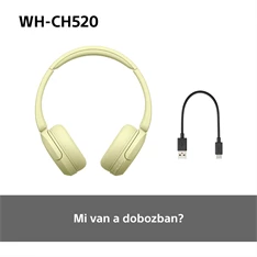 Sony WH-CH520 Bluetooth sárga fejhallgató Sony WH-CH520 Bluetooth sárga fejhallgató