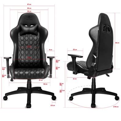 Spirit of Gamer BLACKHAWK Leather fekete bőr gamer szék Spirit of Gamer BLACKHAWK Leather fekete bőr gamer szék