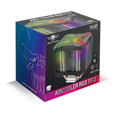 Spirit of Gamer CPU AIRCOOLER PRO ARGB aluminium/réz processzor hűtő (Újracsomagolt) Spirit of Gamer CPU AIRCOOLER PRO ARGB aluminium/réz processzor hűtő (Újracsomagolt)