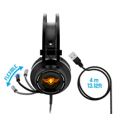 Spirit of Gamer ELITE-H70 PC/PS4 7.1 USB fekete gamer headset
