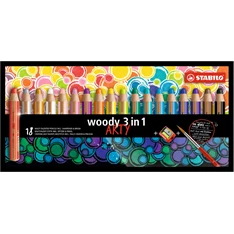 Stabilo ARTY Woody 3in1 18db-os vegyes színű krétaceruza Stabilo ARTY Woody 3in1 18db-os vegyes színű krétaceruza