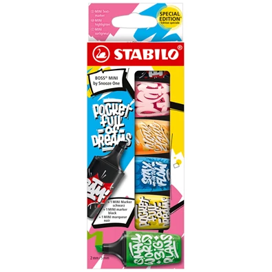 Stabilo BOSS MINI by Snooze One 6 db-os szövegkiemelő készlet Stabilo BOSS MINI by Snooze One 6 db-os szövegkiemelő készlet