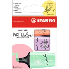 Stabilo Boss Mini Pastellove 3db-os vegyes színű szövegkiemelő Stabilo Boss Mini Pastellove 3db-os vegyes színű szövegkiemelő