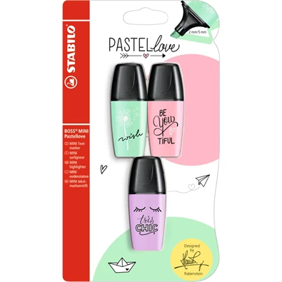 Stabilo Boss Mini Pastellove 3db-os vegyes színű szövegkiemelő Stabilo Boss Mini Pastellove 3db-os vegyes színű szövegkiemelő