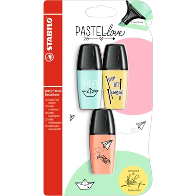 Stabilo Boss Mini Pastellove 3db-os vegyes színű szövegkiemelő Stabilo Boss Mini Pastellove 3db-os vegyes színű szövegkiemelő