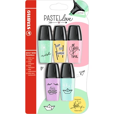 Stabilo Boss Mini Pastellove 5db-os vegyes színű szövegkiemelő Stabilo Boss Mini Pastellove 5db-os vegyes színű szövegkiemelő