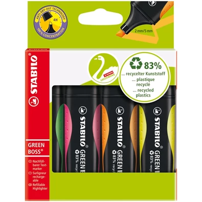 Stabilo Green Boss 4db-os vegyes színű szövegkiemelő Stabilo Green Boss 4db-os vegyes színű szövegkiemelő
