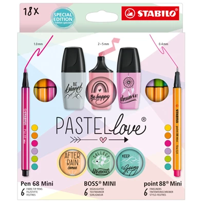 Stabilo MINI Pastellove 18 db-os készlet Stabilo MINI Pastellove 18 db-os készlet
