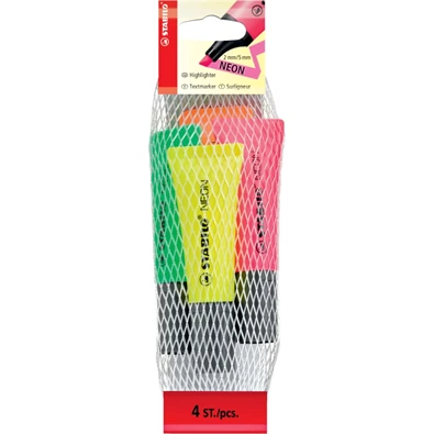 Stabilo Neon 72/4-0 4db-os vegyes színű szövegkiemelő Stabilo Neon 72/4-0 4db-os vegyes színű szövegkiemelő