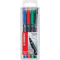 Stabilo OHPen 841 S 4db-os vegyes színű permanent marker készlet Stabilo OHPen 841 S 4db-os vegyes színű permanent marker készlet