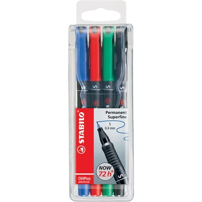 Stabilo OHPen 841 S 4db-os vegyes színű permanent marker készlet Stabilo OHPen 841 S 4db-os vegyes színű permanent marker készlet