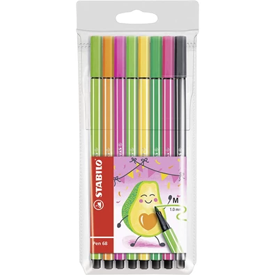 Stabilo Pen 68 Living Colors Avokádó 8db-os vegyes színű rostirón készlet Stabilo Pen 68 Living Colors Avokádó 8db-os vegyes színű rostirón készlet