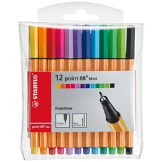 Stabilo Point 88 Mini 12db-os vegyes színű tűfilc készlet Stabilo Point 88 Mini 12db-os vegyes színű tűfilc készlet