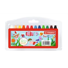 Stabilo Trio háromszög alakú 12db-os vegyes színű olajpasztell kréta készlet Stabilo Trio háromszög alakú 12db-os vegyes színű olajpasztell kréta készlet