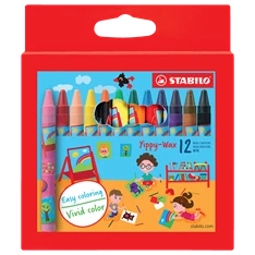 Stabilo Yippy-Wax 12db-os vegyes színű zsírkréta Stabilo Yippy-Wax 12db-os vegyes színű zsírkréta