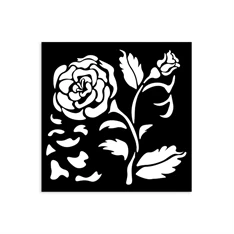 Stamperia House of Roses big rose 12X12 cm vastag stencil