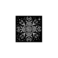 Stamperia The Owl s House snowflake 12X12 cm vastag stencil