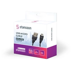 Stansson 15cm USB micro kábel Stansson 15cm USB micro kábel