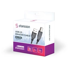 Stansson 1,8m USB 2.0 nyomtató kábel Stansson 1,8m USB 2.0 nyomtató kábel