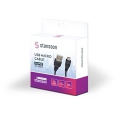 Stansson 1m USB micro kábel Stansson 1m USB micro kábel