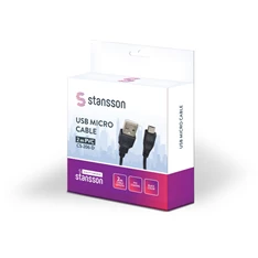 Stansson 2m USB micro kábel Stansson 2m USB micro kábel