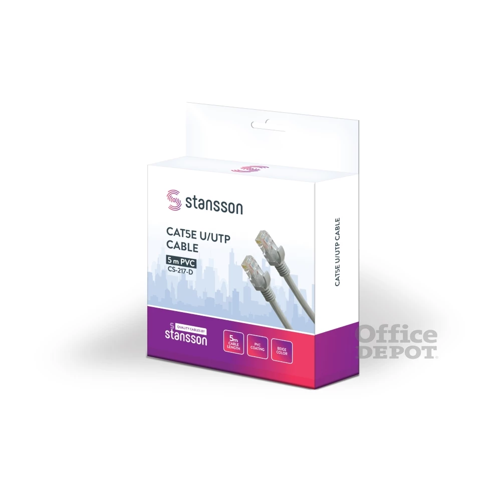 Stansson 5m Cat5e U/UTP kábel