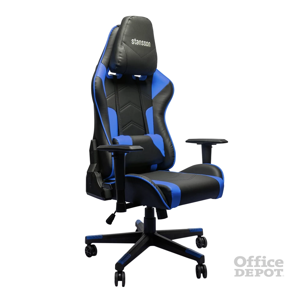 Stansson UCE602BK fekete-kék gamer szék