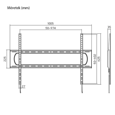 Stansson WM-60120 60"-120" fix fali TV konzol Stansson WM-60120 60"-120" fix fali TV konzol