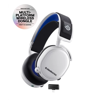SteelSeries Arctis 7P+ PS5 fehér vezeték nélküli gamer headset SteelSeries Arctis 7P+ PS5 fehér vezeték nélküli gamer headset